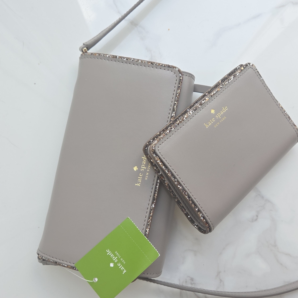 Kate Spade Gray Women's Bag and Wallet Set